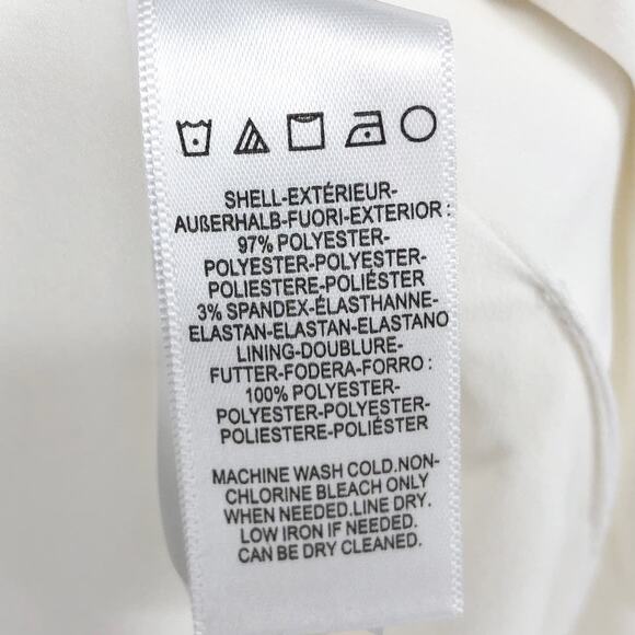 DRESS THE POPULATION Estella Gown XL Off-White Maxi Dress Body-Con Side Slit NWT - Picture 10 of 12